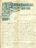 BUDAPEST 1895. Singer Testvére, Sörszállítás, Fejléces, Céges Levél  /  Singer Brothers Beer Transportation Letterhead C - Non Classés