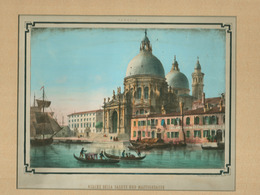 VENICE Szép Litográfia, Paszpartuban, 1856. Marco Moro, Brizeghel  Képméret 28*20 Cm  /  VENICE Nice Litho - Lithographies