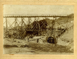 CSORBADOMB 1905.  MÁV UZSOK  Határszéli Vasút építés, érdekes Fotó , Képméret : 17*12 Cm /  Hun. Nat. Rail Construction  - Andere & Zonder Classificatie
