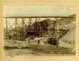 CSORBADOMB 1905.  MÁV UZSOK  Határszéli Vasút építés, érdekes Fotó , Képméret : 17*12 Cm /  Hun. Nat. Rail Construction  - Otros & Sin Clasificación