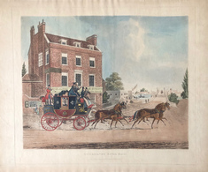 Quicksilver Royal Mail 1835. Dekoratív , Korabeli Szinezésű Metszet , Képméret : 43*34 Cm  /  Decorative Early Colored E - Estampes & Gravures