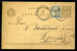 ÁRVANAGYFALU 1900. Kiegészített Díjjefyes Levlap  /  Uprated Stationery P.card - Gebruikt
