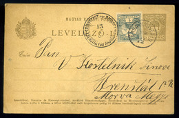 ÁRVANAGYFALU 1900. Kiegészített Díjjefyes Levlap  /  Uprated Stationery P.card - Used Stamps