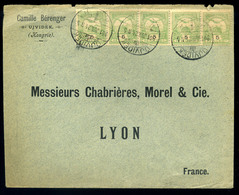 ÚJVIDÉK 1901. Levél 5*5f Csík Bérmentesítéssel Franciaországba  /  Letter 5*5f Line Frank. To France - Oblitérés