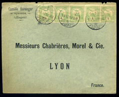 ÚJVIDÉK 1901. Levél 5*5f Csík Bérmentesítéssel Franciaországba  /  Letter 5*5f Line Frank. To France - Used Stamps