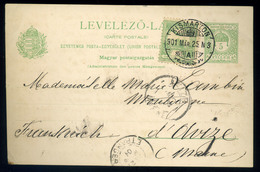 KISMARTON 1901. Kiegészített Szép Díjjegyes Franciaországba Küldve  /  Uprated Nice Stationery To France - Used Stamps