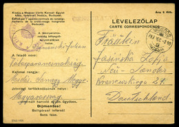 MOSDÓS 1939. Cenzúrázott Levlap Lengyel Internáló Táborból Neu-Sandec-re Küldve  /  Cens. P.card From Polish  Internment - Brieven En Documenten