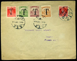 GYŐR 1919. Levél Sopronba Küldve, Szükség Portó Bélyegekkel  /  Letter To Sopron Improvised Postage Due Stamps - Oblitérés