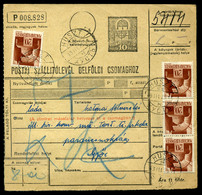 HUSZT 1943. Csomagszállító Győrbe Küldve  /  Parcel P.card To Győr - Brieven En Documenten