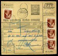 HUSZT 1943. Csomagszállító Győrbe Küldve  /  Parcel P.card To Győr - Covers & Documents