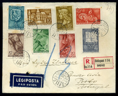 BUDAPEST 1940. Dekoratív Ajánlott Légi Levél Portugáliába Küldve  /  Decorative Reg. Airmail Letter To Portugal - Covers & Documents