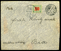 BUDAPEST 1915. Levél Biára Küldve 20/100 F Portózással  /  Letter To Bia 20/100f Postage Due - Oblitérés