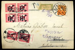 SOPRON 1933. Miskolcról Visszaküldött Levlap, Dekoratív Kettős Portózással  /  P.card Returned From Miskolc Decorative D - Brieven En Documenten