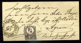 SISAK 1874. Ajánlott 15Kr-os Levél Zágrábba Küldve  /  Reg. 15 Kr Letter To Zagreb - Used Stamps