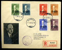 Kelet-Karélia 1942. Ajánlott Levél Svájcba Küldve  /  East-Karélia Reg. Letter To Switzerland - Andere & Zonder Classificatie