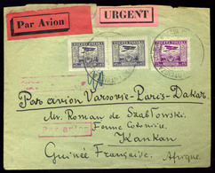 LENGYELORSZÁG 1927. Légi Levél Francia-Guine - Ba Küldve!  /  POLAND Airmail Letter To French-Guinea - Covers & Documents