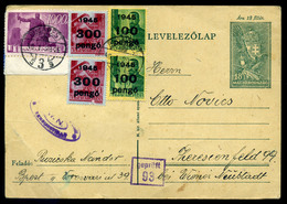 BUDAPEST 1946.01. Inflációs Levlap Ausztriába Küldve, Cenzúrázva  /  Infl. P.card To Austria Cens. - Brieven En Documenten