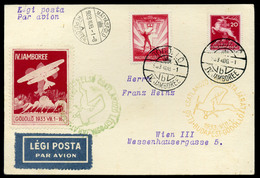 GÖDÖLLŐ 1933. Jamboree , Cserkész Alkalmi Légi Levél Bécsbe Küldve  /  JAmboree Boy Scout Spec Airmail Letter To Vienna - Lettres & Documents