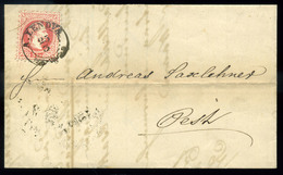 ALSÓLENDVA 1870. 5Kr-os Szép Levél, Tartalommal Pestre Küldve   /  5 Kr Nice Letter, Cont. To Pest - Used Stamps