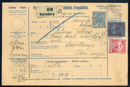 SZEPESSÜMEG / Smižany 1915. Csomagszállító Simontornyára A Huszár Laktanyába Küldve  /  1915 Parcel P.card To Simontorny - Gebruikt