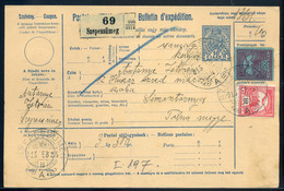 SZEPESSÜMEG / Smižany 1915. Csomagszállító Simontornyára A Huszár Laktanyába Küldve  /  1915 Parcel P.card To Simontorny - Used Stamps