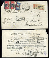 BUDAPEST 1927. Ajánlott, Portózott értesítés Csomag átvételéről, Ritka Dokumentum  /  Reg. Porto Note Of Delivery Rare D - Lettres & Documents