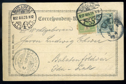 1902. Képeslap Ausztriából Budapestre, Továbbküldve, újrabérmentesítve Balatonföldvárra  /  Vintage Pic. P.card From Aus - Used Stamps