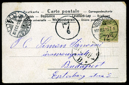 BUDAPEST 1902. Helyi Képeslap 7f Portó Bélyegzéssel  /  Local Vintage Pic. P.card 7f Postage Due Pmk - Gebruikt