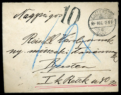 ESZTERGOM 1899. Levél Budapestre Küldve 10Kr Portó Bélyegzéssel  /  Letter To Budapest 10 Kr Postage Due Pmk - Gebruikt