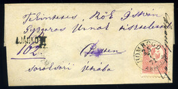 HOMROGD 1871. Ajánlott Levél Kőnyomat 5Kr (hátoldal Letépve) Szép Bélyegzéssel ( G:500P) - Gebruikt