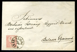 ABÁDSZALÓK1871. Kőnyomat 5Kr Levélen, Szép Bélyegzéssel Balassagyarmatra Küldve  /  Litho 5 Kr Letter  Nice Pmk To Balas - Used Stamps