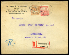 SZÉKESFEHÉRVÁR 1917. Vegyes Bérmentesítésű Ajánlott Levél Budapestre  /  Mix. Frank. Reg. Letter To Budapest - Used Stamps