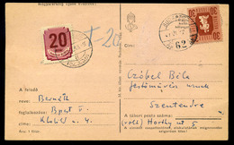 1947. Bernát Aurél Sk. Levelezőlapja Czóbel Bélának, érdekes Tartalom, Ritka Darab!  /  Hand Written P.card From Aurél B - Zonder Classificatie
