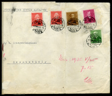 BUDAPEST 1935. Expressz-ajánlott Küldemény Arcképek Bélyegekkel , Ritka 1P46f-es Tarifával  /  Express-reg. Package Port - Lettres & Documents