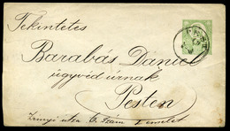 PEST 1871. 3Kr Helyi Díjjegyes Boríték  /  3 Kr Local Stationery Cov. - Used Stamps