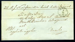 IRHOLC / Вільхівці 1881. Levél, Nagyon Ritka Bélyegzéssel Dombóra Küldve  /  Letter Very Rare Pmk To Dombó - Used Stamps