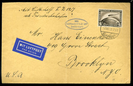 NÉMETORSZÁG 1928. Zeppelin Levél New Yorkba Küldve  /  GERMANY Zeppelin Letter To New York - Covers & Documents