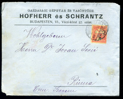 BUDAPEST 1903. Céges Levél, Céglyukasztásos Bélyeggel Rumára Küldve  /  Corp. Letter Corp. Punched Stamps To Ruma - Used Stamps