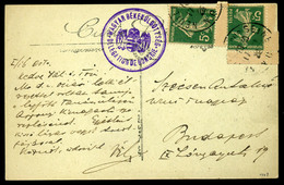 1920 Képeslap A Trianoni Béketárgyalásokról A MAGYAR BÉKEKÜLDÖTTSÉG Bélyegzőjével Budapestre Küldve  /  Vintage Pic. P.c - Used Stamps