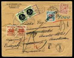 1924. Érdekes Vándor-levél 3 Ország Portózásával! (England_Netherland-England-Switzerland-Hungary)  /  Intr. Vandering L - Covers & Documents