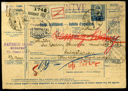 BUDAPEST 1927. "terjedelmes" Csomagszállító Salgótarjánba Küldve  /  "long" Parcel P.card To Salgótarján - Brieven En Documenten