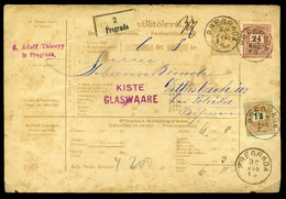 PREGRADA 1892. Krajcáros Csomagszállító Cseh Területre Küldve  /  Kr Parcel P.card To Czech Territory - Gebruikt