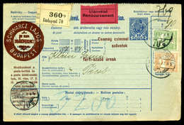 BUDAPEST 1913. Céges, Utánvételes Csomagszállító Técsőre Küldve, Csatolt Vevénnyel  /   /  Corp, COD Parcel P.card To Té - Oblitérés