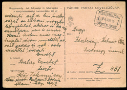 RÖJTÖKMUZSAJ 1944. Tábori Lap, Postaügynökségi Bélyegzéssel  /  FPO Card Postal Agency Pmk - Lettres & Documents