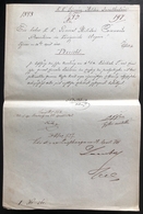 NAGYSZOMBAT 1848.04.24. Lamberg Ferenc Gróf, Altábornagy, Pozsonyi Hadosztályparancsnok Aláírása Katonai Dokumentumon (L - Non Classés