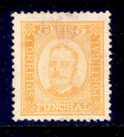 ! ! Funchal - 1892 D. Carlos 05 R (Perf. 12 3/4) - Af. 01 - MH - Funchal