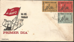 V) 1962 CARIBBEAN, INTERNATIONAL LABOR DAY, BLACK CANCELLATION, FDC - Covers & Documents