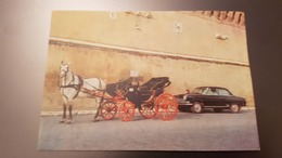 ITALIA - CPSM Vierge ROMA - Taxi For Tourists - 1965 - OLD CAR - Horse - Transportes