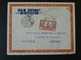 Lettre Par Avion Air Mail Cover Nouvelle Calédonie Pour Marseille 1940 - Covers & Documents