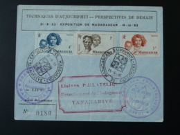 Lettre Exposition De Madagascar Techniques D'aujourd'hui 1952 - Briefe U. Dokumente